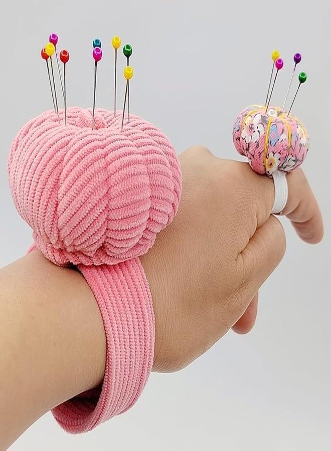 Gemsy Wrist Pin Cushions Band Sewing Needle Cushion Needle Holder Pincushions with Adjustable Elastic Strap Fit All Wrist Sizes for Sewing Quilting Needlework DIY Crafts - Image 2